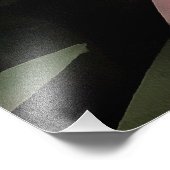 Kunstkoraal met gekleurde tuinlilies foto afdruk (Hoek)