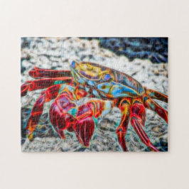 Kunstkrab op het zand-Zee leven Legpuzzel