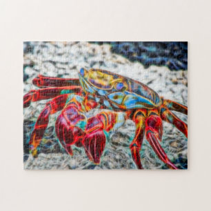 Kunstkrab op het zand-Zee leven Legpuzzel
