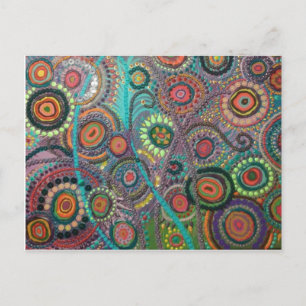 Kunstkuikens op een briefkaart (Peacock)