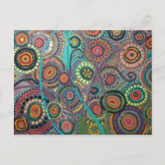 Kunstkuikens op een briefkaart (Peacock)