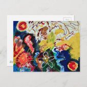 Kunstkunst, abstracte bohemen briefkaart (Voorkant / Achterkant)