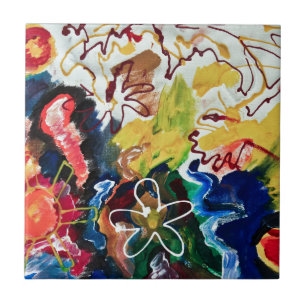 Kunstkunst, abstracte bohemen tegeltje