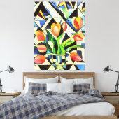 Kunstkunst Deco-stijl Tulieren Canvas Afdruk (Insitu (Slaapkamer))