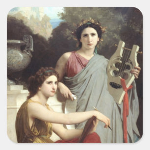 Kunstkunst en kunstwerken vierkante sticker