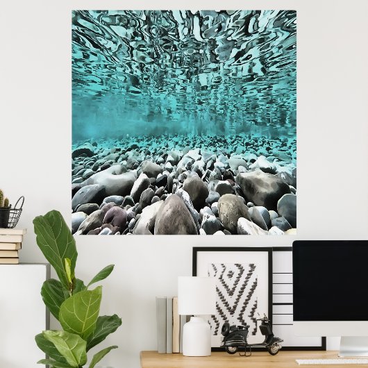 Kunstkunst in de Egeïsche Zee Poster (Thuiskantoor)