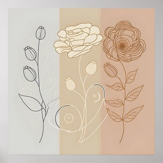 Kunstkunst in de muur van de Daisy flower Poster (Voorkant)