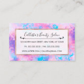 Kunstkunst in kunstmatig roze blauwe Abstracte ver Klantenkaartje (Achterkant)