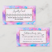 Kunstkunst in kunstmatig roze blauwe Abstracte ver Klantenkaartje (Voorkant / Achterkant)