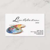 Kunstkunst Kunst Schoolleraar Paletkaart Visitekaartje (Voorkant)