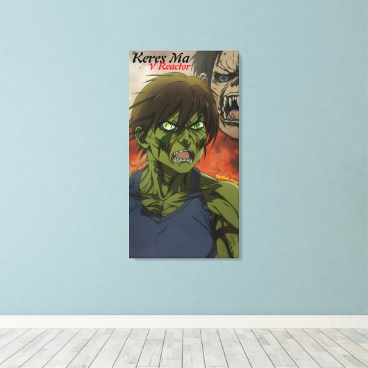 Kunstkunst met een wand-V-canvas Canvas Afdruk (Insitu (Houten vloer))