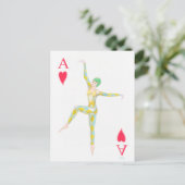 Kunstkunst met kunstdanskunst, harlequin briefkaart (Staand voorkant)