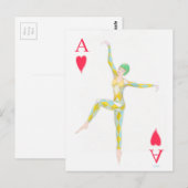 Kunstkunst met kunstdanskunst, harlequin briefkaart (Voorkant / Achterkant)