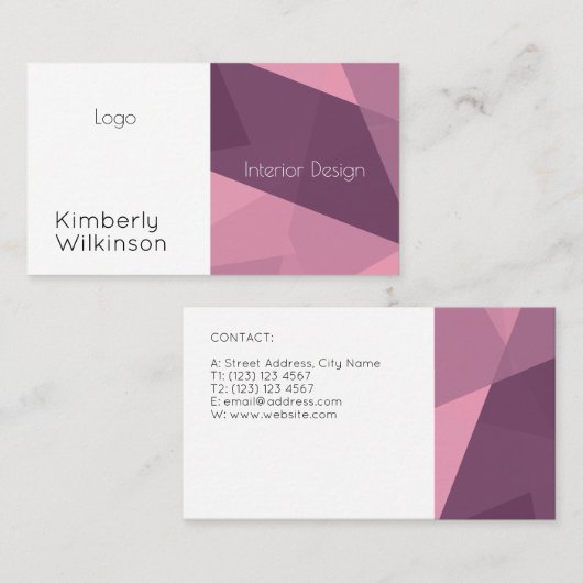 Kunstkunst met moderne stijl visitekaartje (Voorkant / Achterkant)