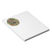  kunstkunst met scrolloge Kerstmis Notitieblok (Schuin)