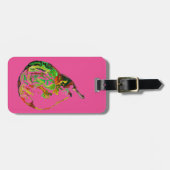 Kunstkunst pop van peren, illustratie waterverf bagagelabel (Voorkant horizontaal)