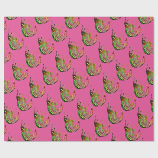 Kunstkunst pop van peren, illustratie waterverf cadeaupapier (Vlak)