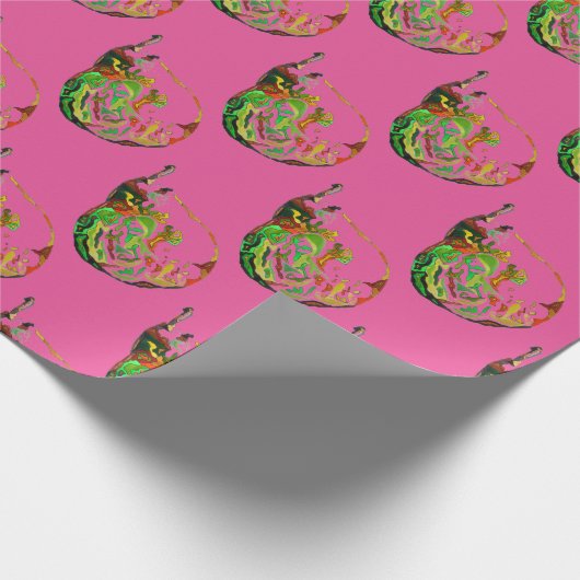 Kunstkunst pop van peren, illustratie waterverf cadeaupapier (Hoek)