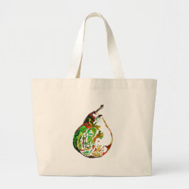 Kunstkunst pop van peren, illustratie waterverf grote tote bag