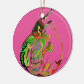 Kunstkunst pop van peren, illustratie waterverf keramisch ornament (Links)