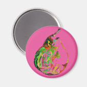 Kunstkunst pop van peren, illustratie waterverf magneet (Voorkant / Achterkant)