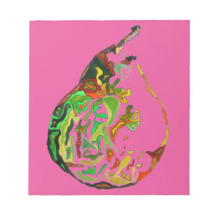 Kunstkunst pop van peren, illustratie waterverf notitieblok