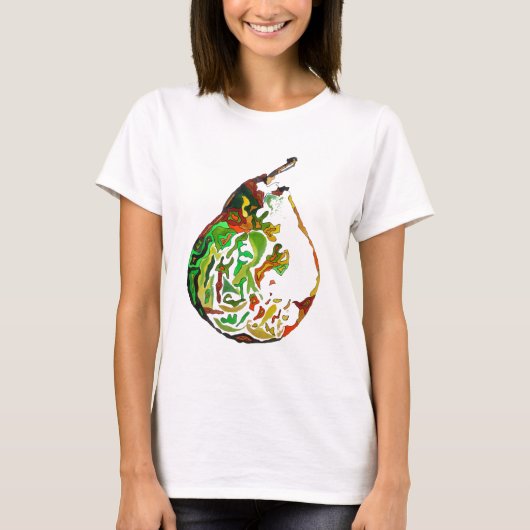 Kunstkunst pop van peren, illustratie waterverf t-shirt (Voorkant)