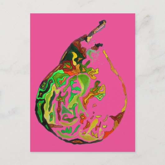 Kunstkunst pop waterverf illustratie peren briefkaart (Voorkant)