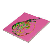 Kunstkunst pop waterverf illustratie peren tegeltje (Zijkant)