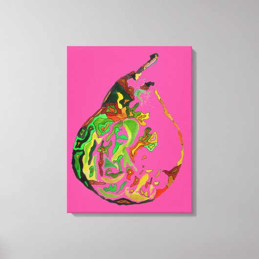 Kunstkunst pop waterverf kunst illustratie peren canvas afdruk (Voorkant)