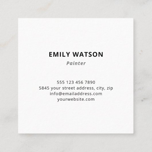 Kunstkunst van moderne naam Studio Contactkaartje (Achterkant)