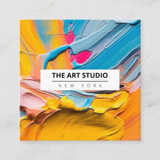 Kunstkunst van moderne naam Studio Contactkaartje (Voorkant)