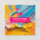 Kunstkunst van moderne naam Studio Vierkante Visitekaartje (Voorkant)