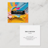 Kunstkunst van moderne naam Studio Vierkante Visitekaartje (Voorkant / Achterkant)