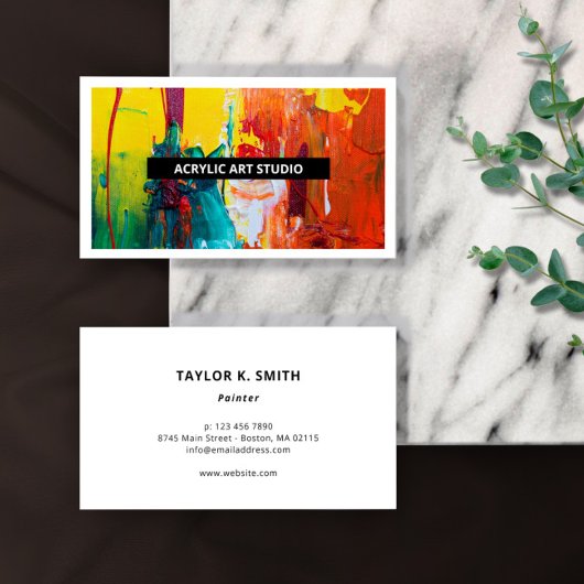 Kunstkunst van moderne naam Studio Visitekaartje