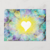 Kunstkunst White Heart Yellow Blue 7 okt 17 HC Briefkaart (Voorkant)