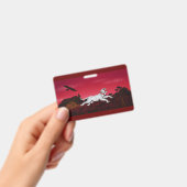 Kunstkunst White Lioness fantasy landscape eagle Badge (Handheld)