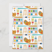 Kunstkunstambachtelijke kunstschildpaduitnodiging kaart (Achterkant)