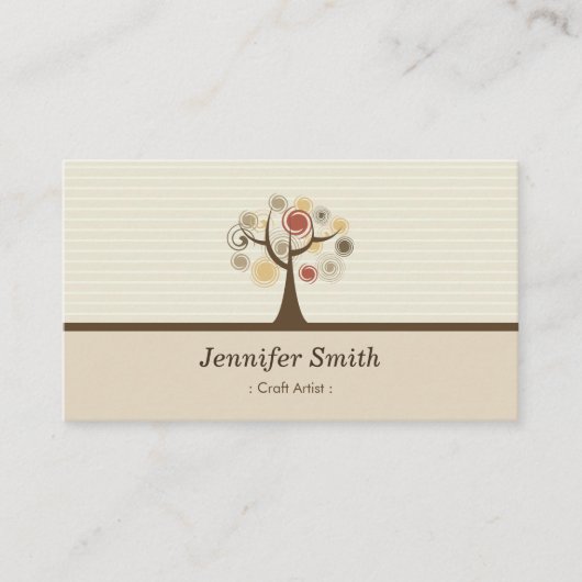 Kunstkunstenaar - Elegant Natuurlijk thema Visitekaartje (Voorkant)