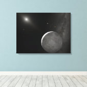 Kunstkunstenaarsconcept Kuiper Belt object Canvas Afdruk (Insitu (Houten vloer))