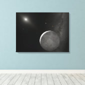 Kunstkunstenaarsconcept Kuiper Belt object Canvas Afdruk (Insitu (Houten vloer))