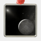 Kunstkunstenaarsconcept Kuiper Belt object Metalen Ornament (Voorkant)