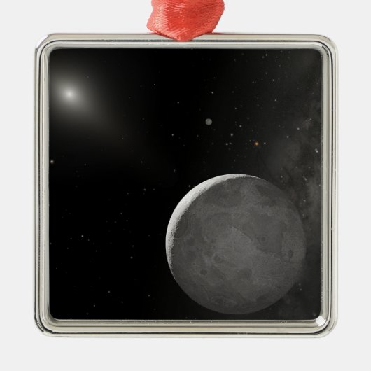 Kunstkunstenaarsconcept Kuiper Belt object Metalen Ornament (Voorkant)