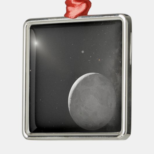 Kunstkunstenaarsconcept Kuiper Belt object Metalen Ornament (Links)