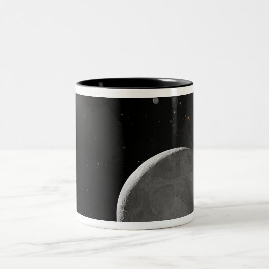 Kunstkunstenaarsconcept Kuiper Belt object Tweekleurige Koffiemok (Center)