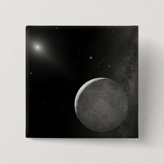 Kunstkunstenaarsconcept Kuiper Belt object Vierkante Button 5,1 Cm (Voorkant)