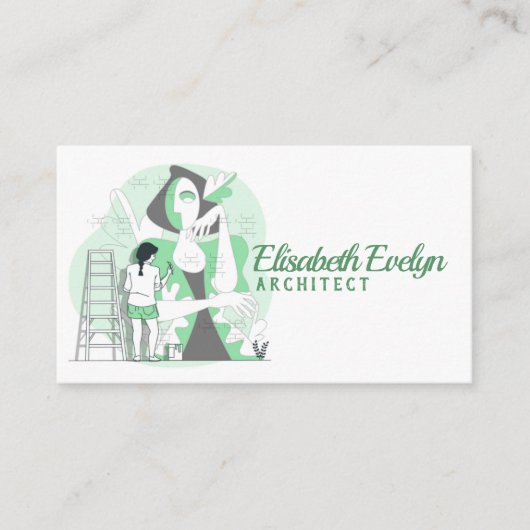 Kunstkunstenaarsconcept Visitekaartje (Voorkant)