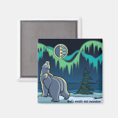 Kunstkunstfoto's van Arctic Fridge Magnet Polar Be (Voorkant / Achterkant)