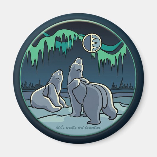 Kunstkunstfoto's van Arctic Fridge Magnet Polar Be (Voorkant)