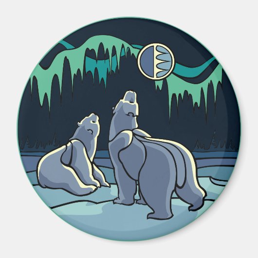 Kunstkunstfoto's van Arctic Fridge Magnet Polar Be (Voorkant)